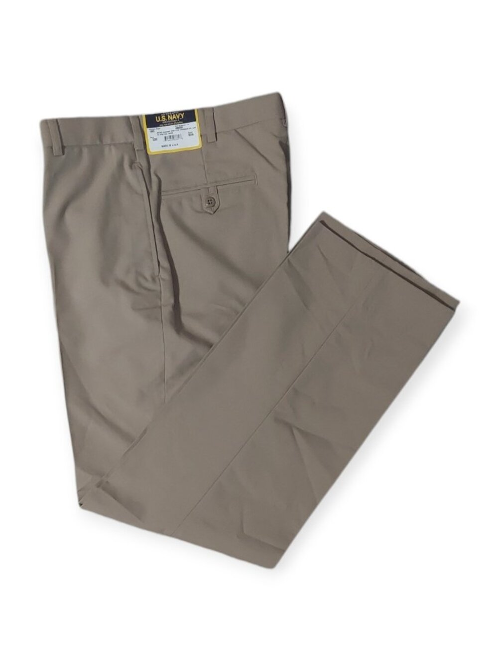 Vintage Creighton US Navy Trousers Mens 33x32 Khaki Tan Military Uniform Pants